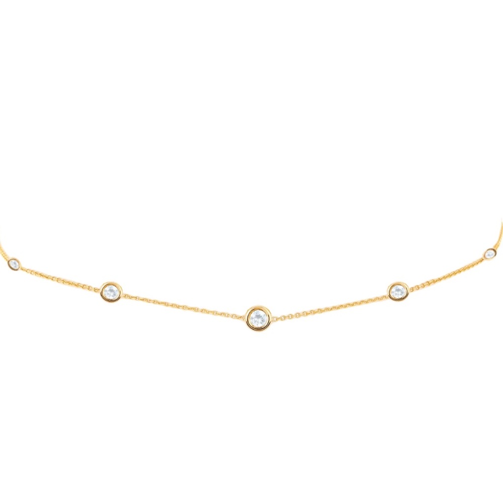 Logan Hollowell 5 Moonstone Orbit Bezel Choker